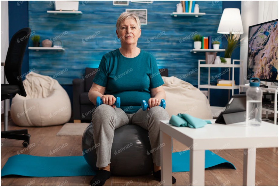Descubra como fortalecer o corpo, melhorar o equilíbrio e transformar a saúde com exercícios para idosos, tudo no conforto do lar.