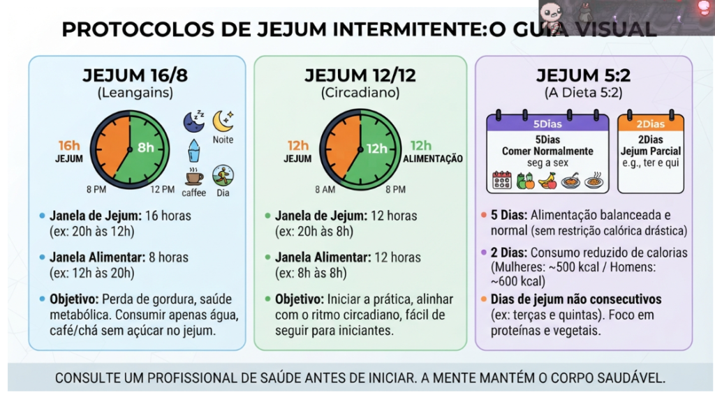 Jejum intermitente emagrece ou é só moda? Entenda o que a ciência diz sobre, os protocolos, benefícios e como aplicá-la com segurança.