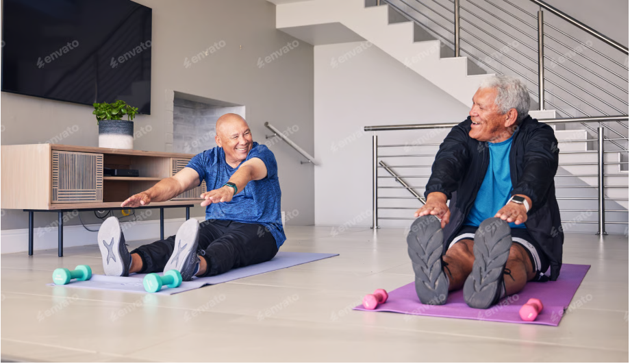 Descubra como fortalecer o corpo, melhorar o equilíbrio e transformar a saúde com exercícios para idosos, tudo no conforto do lar.